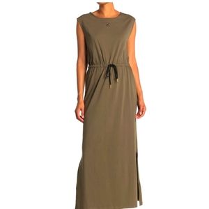 Drawstring Waist Logo Maxi Dress CALVIN KLEIN